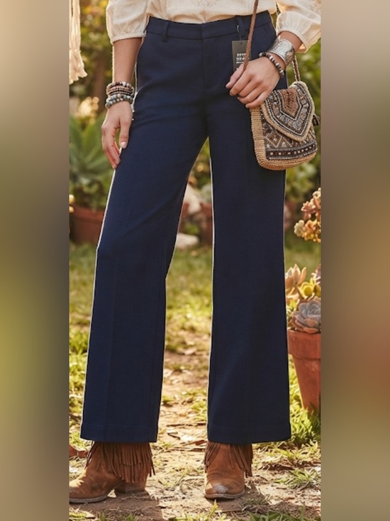 Liverpool Pants - Liverpool Kelsey Wide Leg Trousers Women’s Size 2/26 Cadet Blue NWT